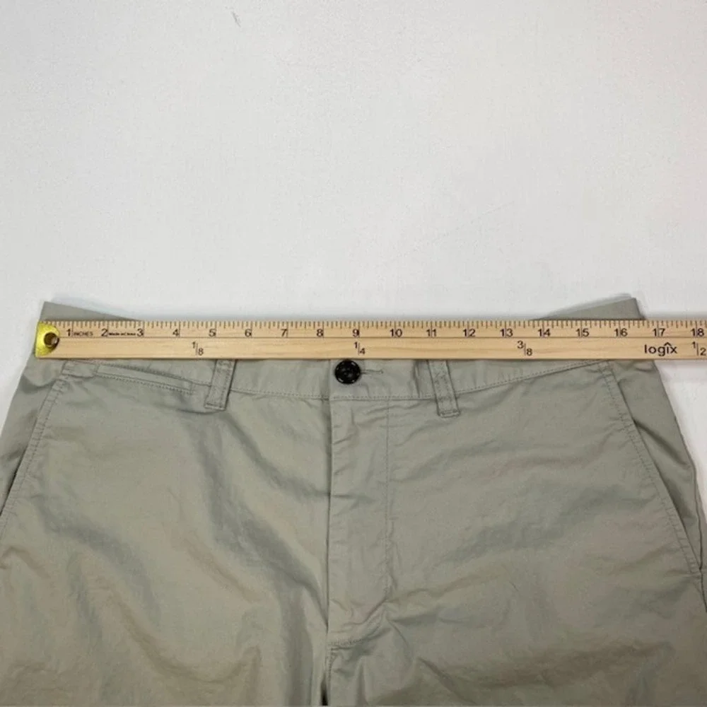 J.Crew Mens Portsider Shorts W33 L7 Khaki Tan Cotton Chino Oarsman Flat Front